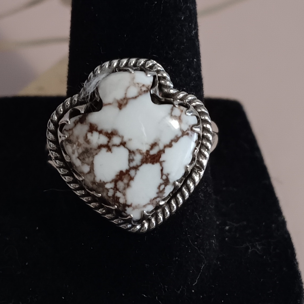 WILDHORSE JASPER RING 925 STERLING SILVER SIZE 8